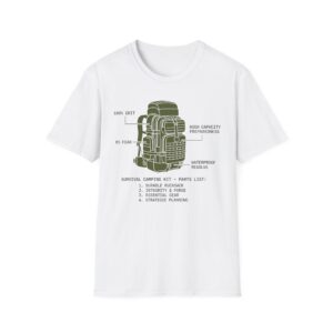 Survival Camping Kit Parts List T-shirt