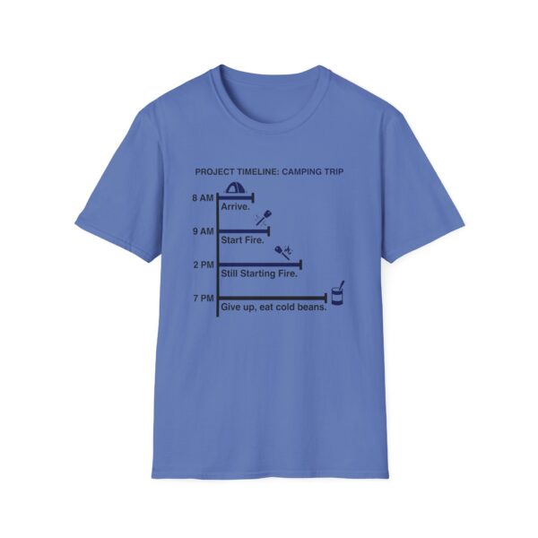Project Timeline Camping Trip T-shirt