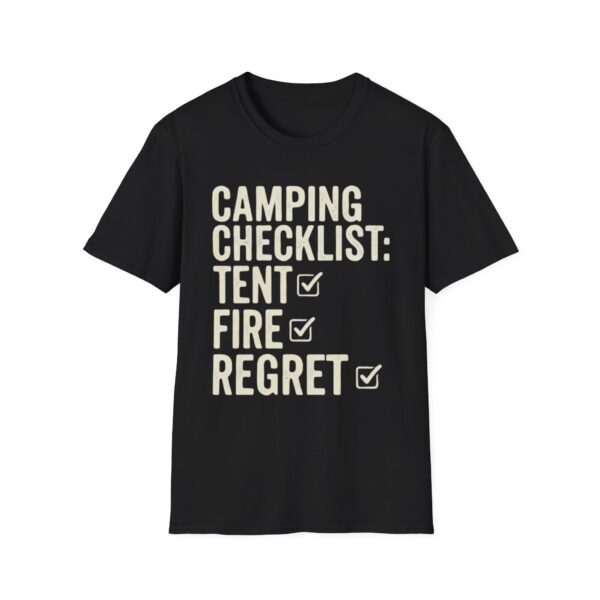 Camping Checklist Regret T-shirt