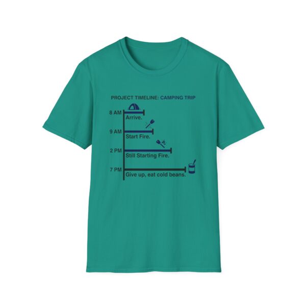 Project Timeline Camping Trip T-shirt