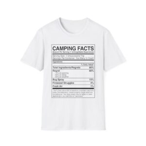 Camping Facts Amount Per Serving T-shirt