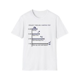 Project Timeline Camping Trip T-shirt