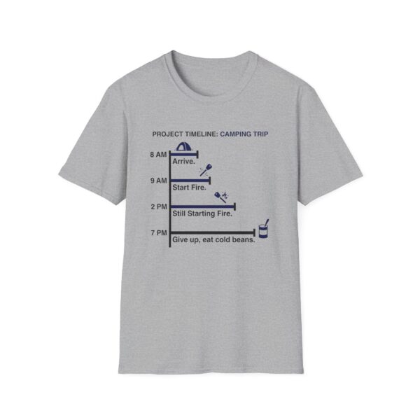 Project Timeline Camping Trip T-shirt