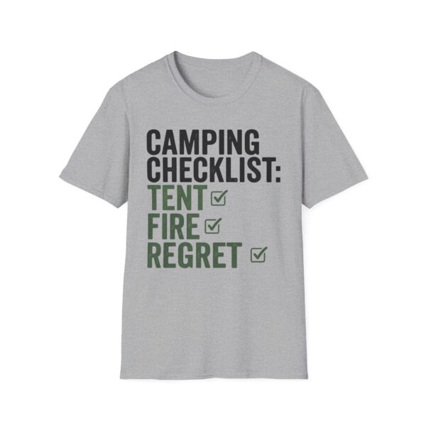 Camping Checklist Regret T-shirt