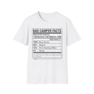 Bad Camper Facts Table T-shirt
