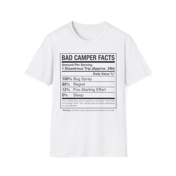 Bad Camper Facts Table T-shirt