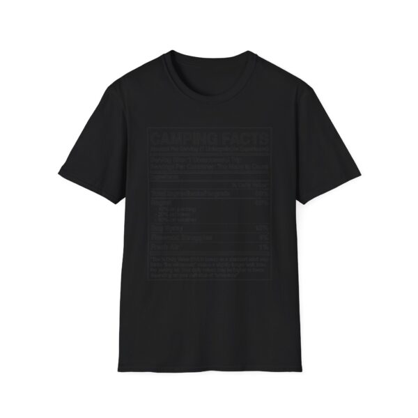 Camping Facts Amount Per Serving T-shirt