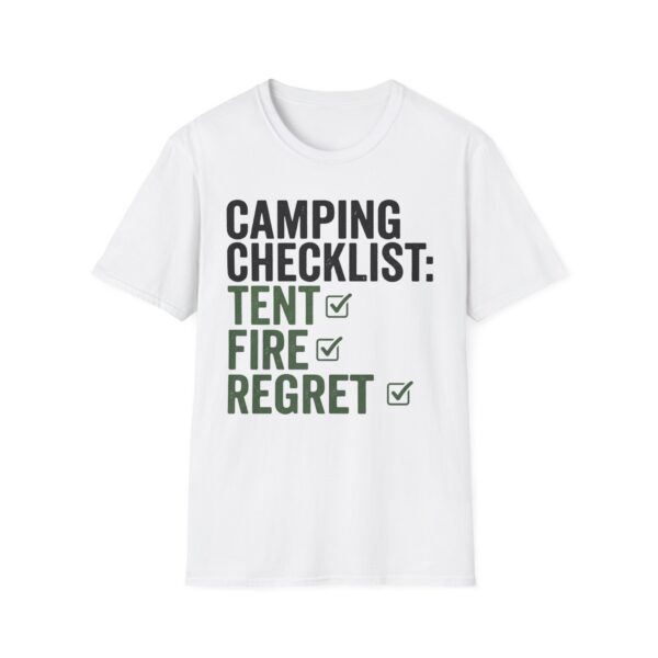 Camping Checklist Regret T-shirt