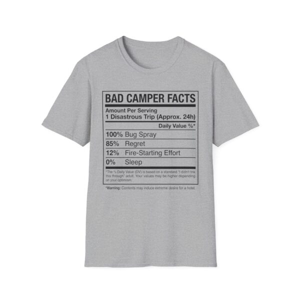 Bad Camper Facts Table T-shirt