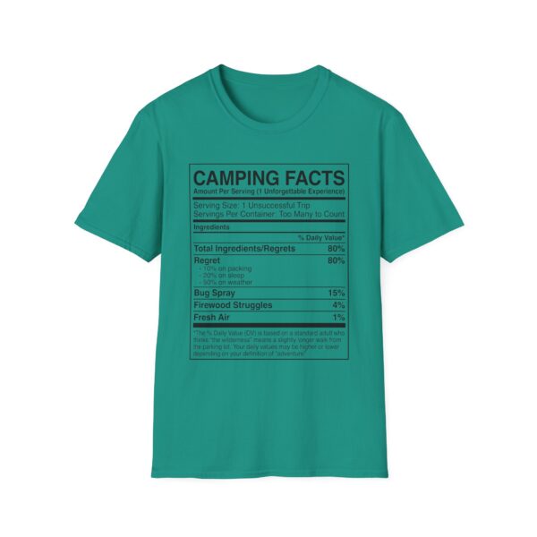 Camping Facts Amount Per Serving T-shirt